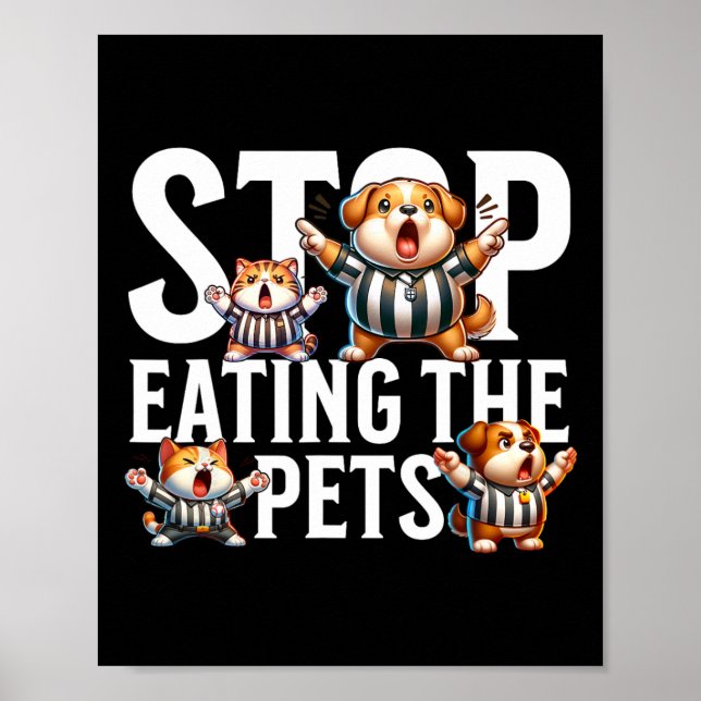 Póster Difícil Dejar De Comer Perros Y Gatos Springfield  (Frente)
