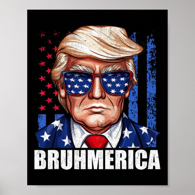 Póster Difícil es la situación de Donald Trump en Estados (Frente)