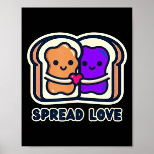 Póster Difunde Amor Mantequilla De Maní Y Gelatina San Va
