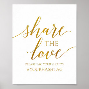 Póster Difunde el amor   Caligrafía romántica -Relieve me