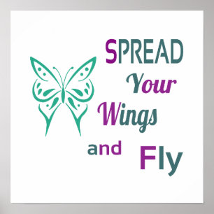 Póster Difunde Sus Alas Y Poster De Vuelo