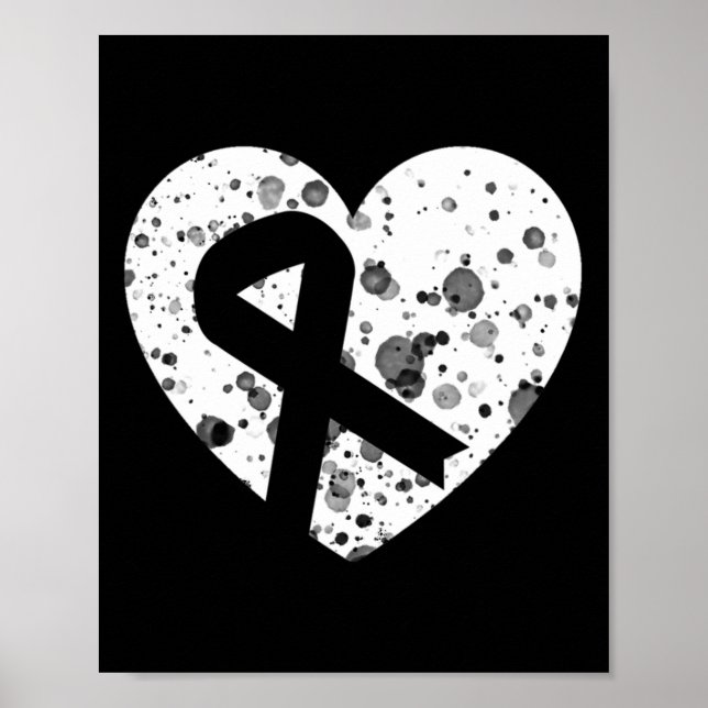 Póster Difundir Amor Con Corazón Gráfico Y Cinta De Cánce (Frente)