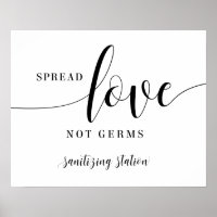 Difundir amor, no gérmenes, sanitizar a Boda de la