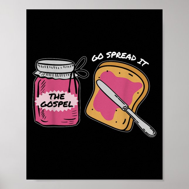 Póster Difundir Evangelio, Divertido Verso De Biblia (Frente)