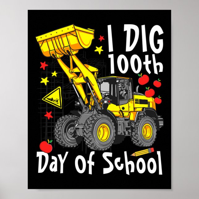 Póster Dig. 100° Día De La Escuela De Excavadora De Escol (Frente)