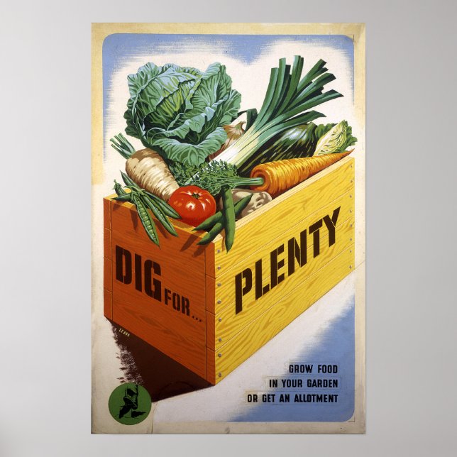 Póster Dig for Plenty - Fruta y vena (Frente)