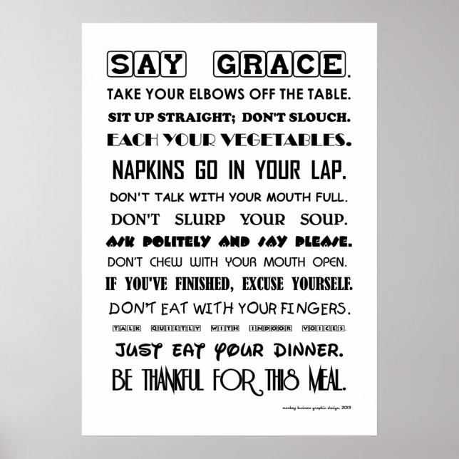 PÓSTER DIGA GRACE... (Frente)