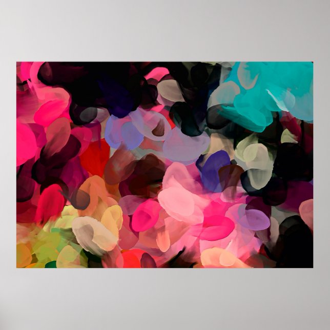 Póster Digital art abstract pattern. Hand drawing modern  (Frente)