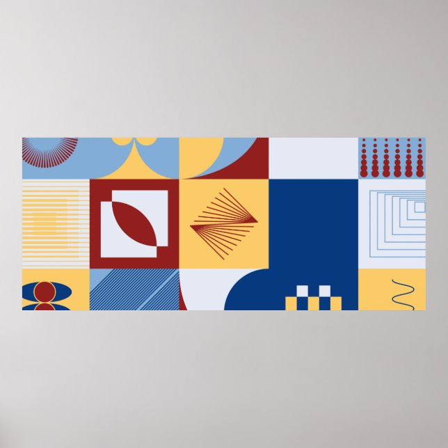 Póster Digital artwork graphic design of simple pattern m (Frente)