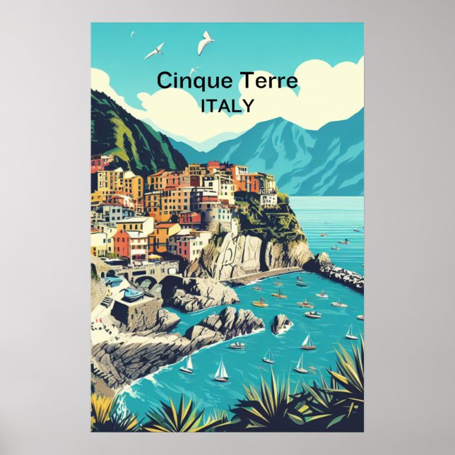 Poster digital Cinque Terre - Arte de pared coster (Frente)