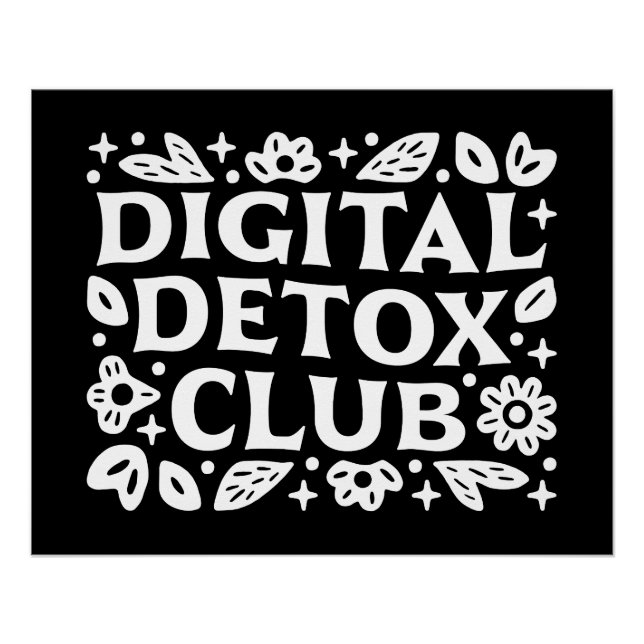 Póster Digital detox club mindfulness reminder (Anverso)