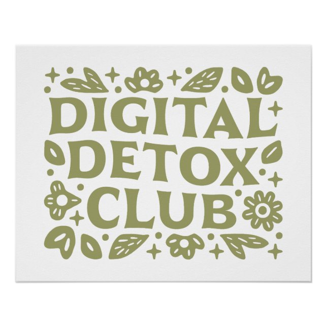 Póster Digital detox club wellness girl aesthetic (Anverso)
