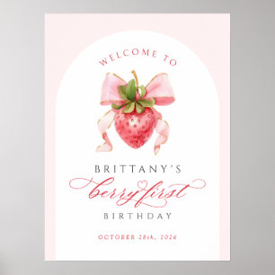 Póster digital para el primer cumpleaños de Coquet