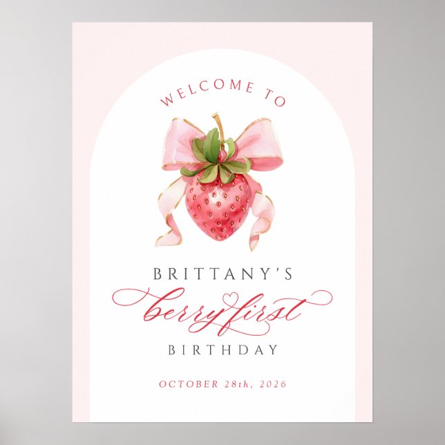 Póster digital para el primer cumpleaños de Coquet (Frente)