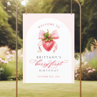Póster digital para el primer cumpleaños de Coquet