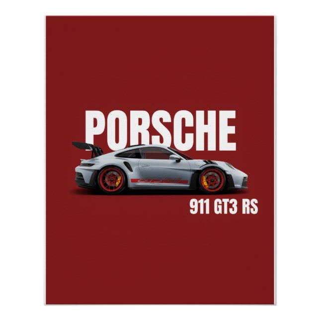Poster digital Porsche 911 GT3 RS  (Anverso)