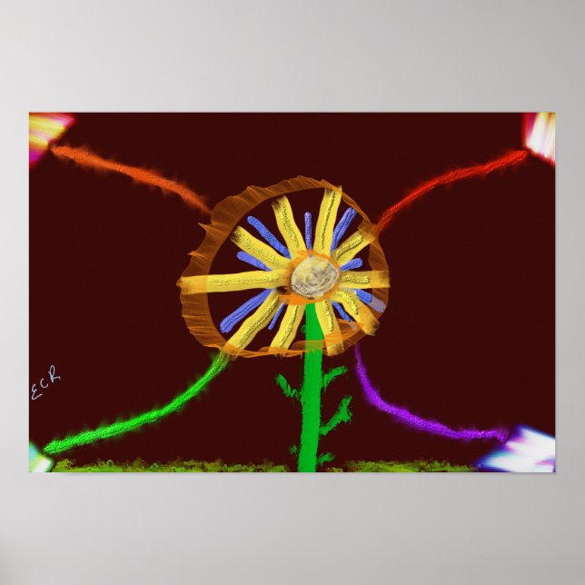 Póster Digital Sunflower Poster (Frente)