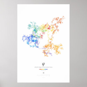 Póster Dígitos de 100 k de la relación dorada (luz)
