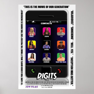 Póster Dígitos - poster de teatro del descuento