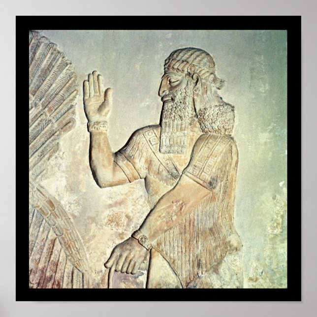 Póster Dignitary, relief, Assyrian (Frente)
