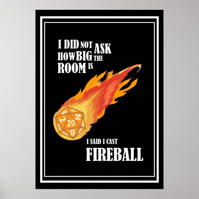 Póster Dije que lanzé Fireball (Frente)