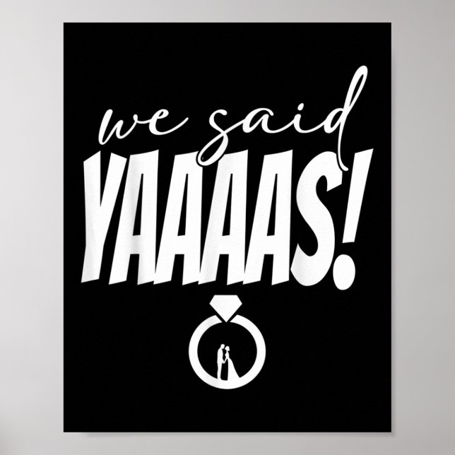 Póster ¡Dijimos Yaaas! Boda Bride Groom (Frente)