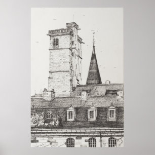 Póster Dijon Rooftops Francia.2008