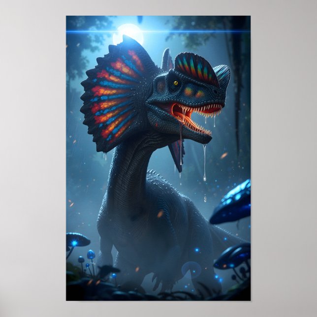 Póster Dilophosaurus Dinosaur (Frente)