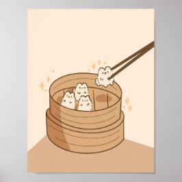 Póster Dim Sum Bunnies Poster 8.5x11"