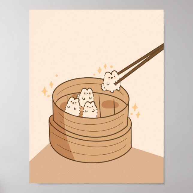 Póster Dim Sum Bunnies Poster 8.5x11" (Frente)