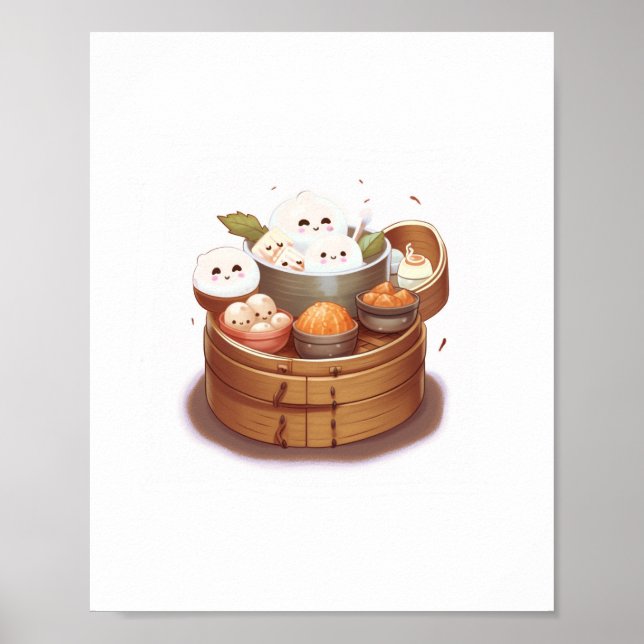 Póster Dim sum, tema de comida (Frente)