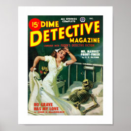 Póster Dime Detective Magazine (diciembre de 1948)