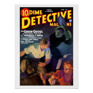 Póster Dime Detective Magazine (junio de 1935)