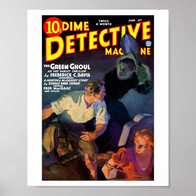 Póster Dime Detective Magazine (junio de 1935) (Frente)