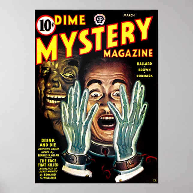 Póster Dime Misterio Novela — Manos aterradoras (Frente)