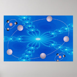 Póster Dimensión fluorescente de los brazos