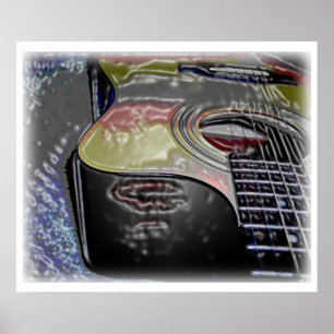 Póster Dimensional Guitar Poster