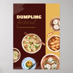 Póster Dimsum Watercolor