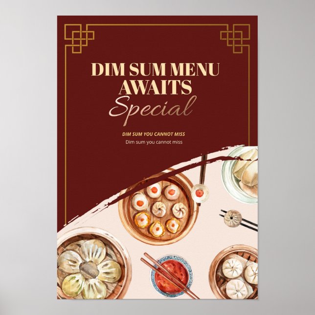 Póster Dimsum Watercolor (Frente)