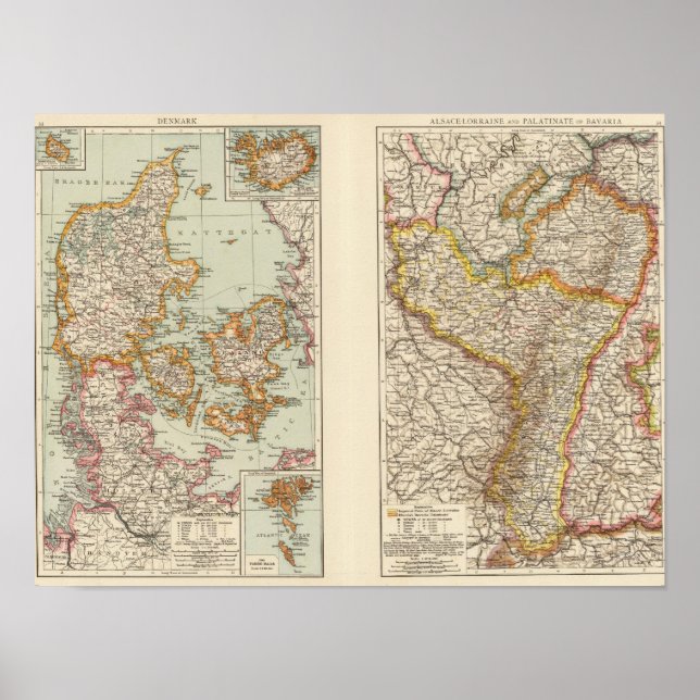 Póster Dinamarca, Alsacia Lorena, Palatinato (Frente)