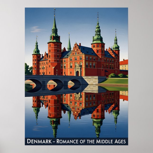 Póster Dinamarca: Castillo de Frederiksborg (Frente)