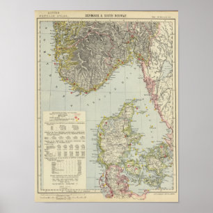 Póster Dinamarca, Noruega Meridional