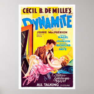 Póster Dinamita, Cecil B. DeMille - película de la obra