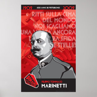 Póster Dinamo Futurista Marinetti Sfida alle Stelle