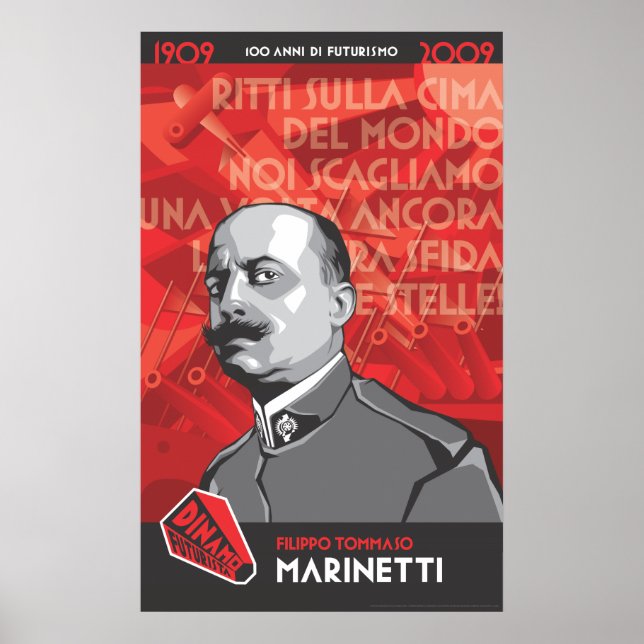 Póster Dinamo Futurista Marinetti Sfida alle Stelle (Frente)
