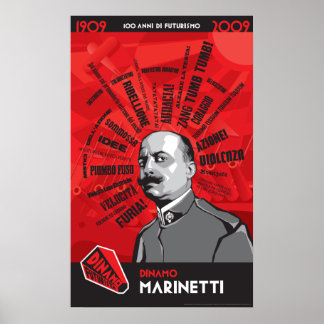 Póster Dinamo Futurista Marinetti Zang Tumb