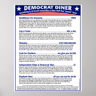 Póster Diner demócrata