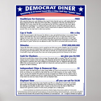 Póster Diner demócrata