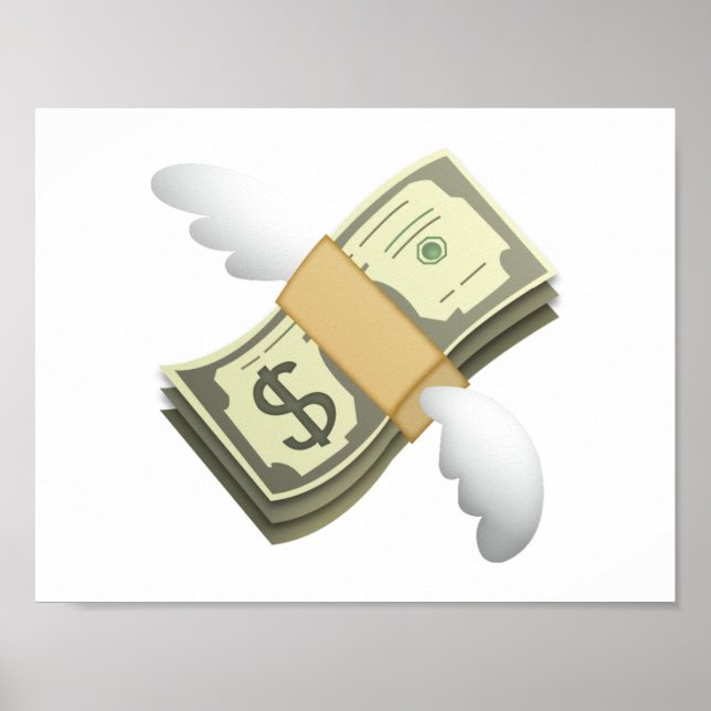 Póster Dinero con alas - Emoji (Frente)