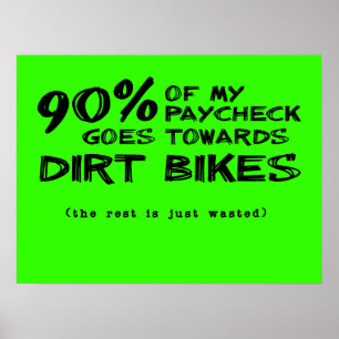 Póster Dinero Desperdiciado Carteles de Motocicletas de M